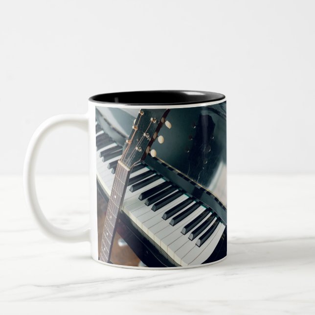 Söt Piano Design Två-Tonad Mugg (Vänster)