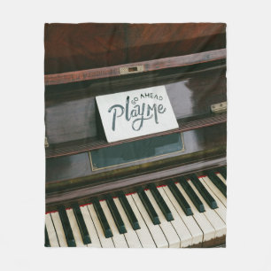 Söt Piano Fleecefilt