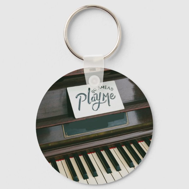 Söt Piano Nyckelring (Framsida)