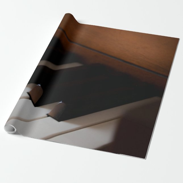 Söt Piano Presentpapper (Utrullad)