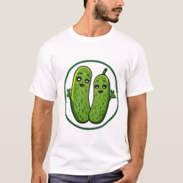Söt Pickle-par T-shirt för roliga Kawaii-inlagda g