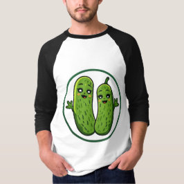 Söt Pickle-par Underhållande Kawaii Pickles T-shir T Shirt
