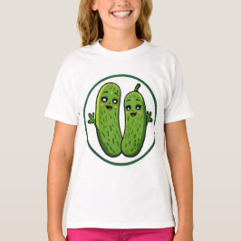 Söt Pickle-par Underhållande Kawaii Pickles T-Shir T Shirt