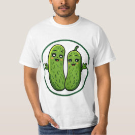 Söt Pickle-par Underhållande Kawaii Pickles T-Shir T Shirt