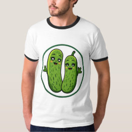 Söt Pickle-par Underhållande Kawaii Pickles T-Shir T Shirt