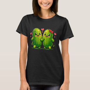 Söt Pickle-par Underhållande Kawaii Pickles T-Shir T Shirt
