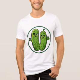 Söt Pickle-par Underhållande Kawaii-sylter T-shirt