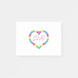 Söt Pickleball-hjärta. Kärlek Pickleball Post-it Block