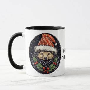 Söt Piggsvin Santa Rolig Julstämning Mugg