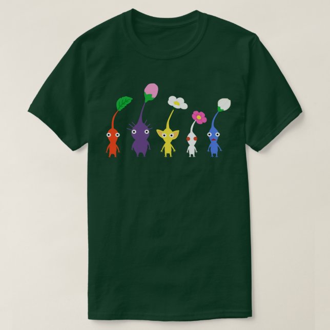 söt pikmin mönster t shirt (Design framsida)