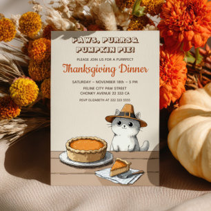 Söt pilgrimskatt perfekt Thanksgiving-middag Inbjudningar
