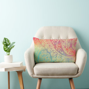 Söt Pillow Färgstark design. Lumbarkudde