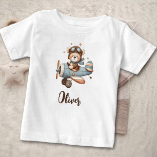 Söt pilot nallebjörn personlig t shirt
