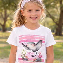 Söt pilrock Undervattensdesign för barn på strande T Shirt