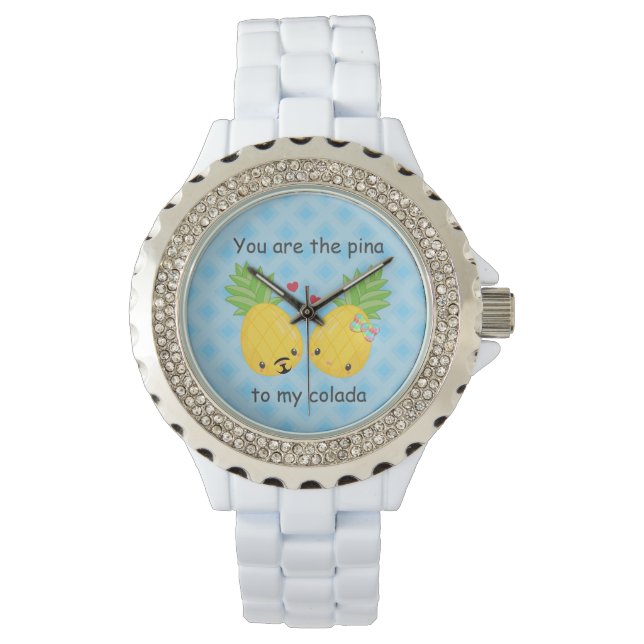 Söt Pineapple Tropical Pina Colada Romantic Armbandsur (Framsida)