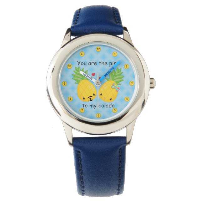 Söt Pineapple Tropical Pina Colada Romantic Armbandsur (Framsida)