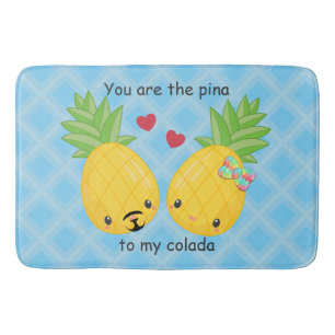 Söt Pineapple Tropical Pina Colada Romantic Badrumsmatta