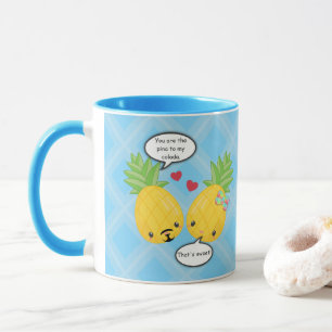 Söt Pineapple Tropical Pina Colada Romantic Mugg
