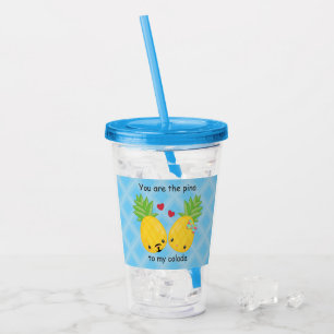 Söt Pineapple Tropical Pina Colada Romantic Take Away Mugg