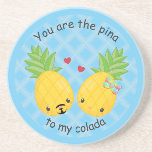 Söt Pineapple Tropical Pina Colada Romantic Underlägg