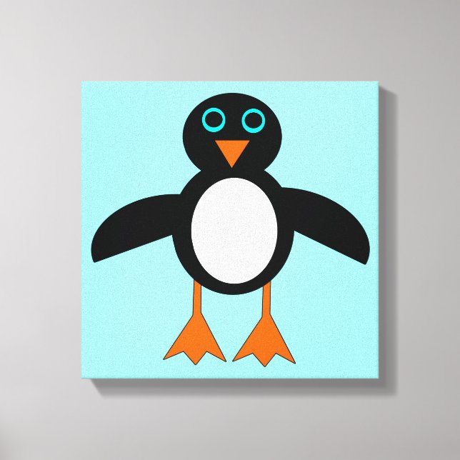 Söt pingvin canvastryck (Framsida)