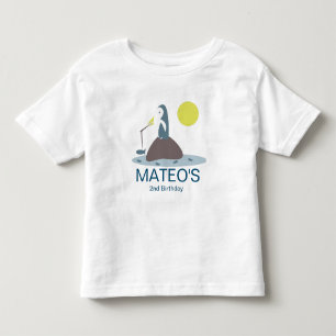 Söt Pingvin Fiskebursdagsfest T Shirt