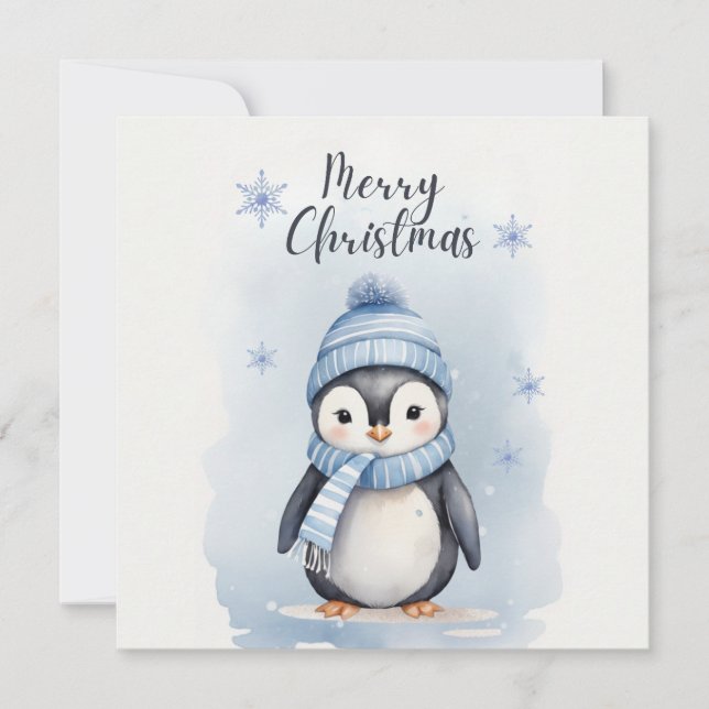 "Söt pingvin" Inbjudningar (Framsida)