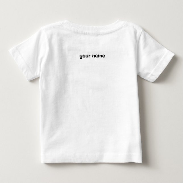 Söt pingvin med fisk t shirt (Baksida)