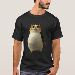 Söt pingvin med kattansikte t shirt