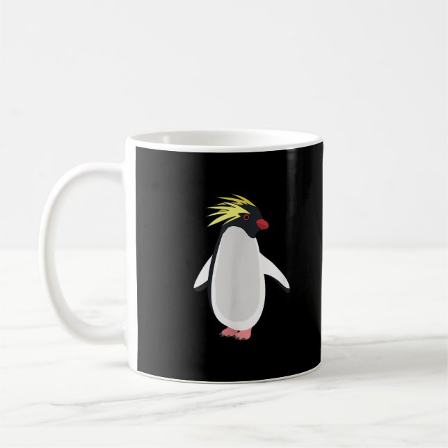 Söt Pingvin Rolig Antarktisk Djur Kaffemugg (Vänster)