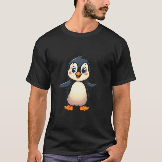 Söt pingvin t shirt (Framsida)