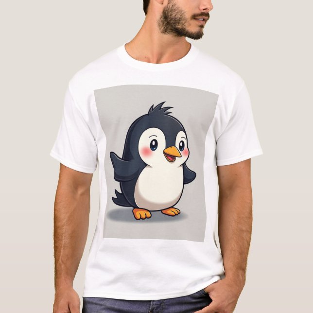 söt pingvin t shirt (Framsida)