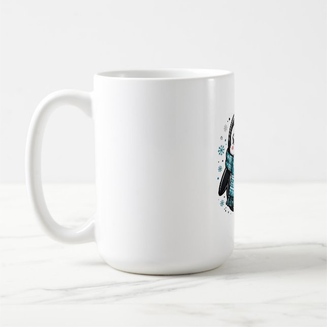 Söt pingvin vinter kaffemugg (Vänster)