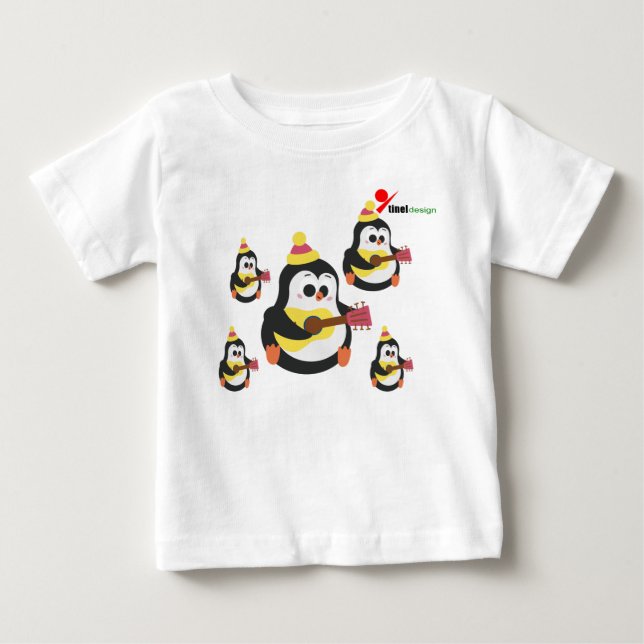 Söt pingvinbaby-t-shirt t shirt (Framsida)
