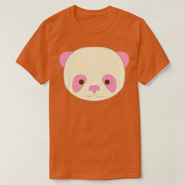 söt pinky panda ansikte t shirt (Design framsida)