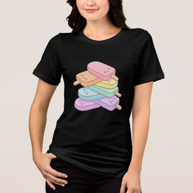 Söt Pinnstångsdesign T Shirt (Framsida)
