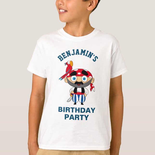 Söt pirat barnkalas t shirt (Framsida)