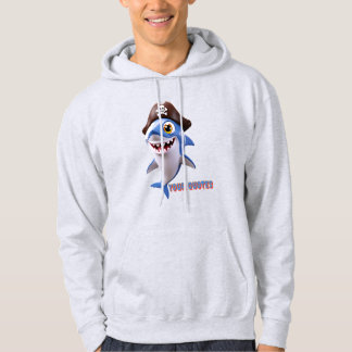 Söt pirat haj tecknad film – 3D barnillustration Hoodie
