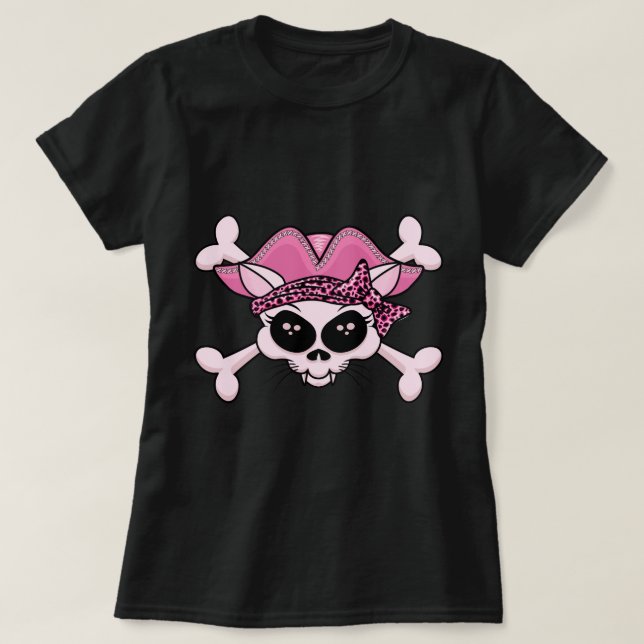 Söt Pirat Kattunge Skull T Shirt (Design framsida)