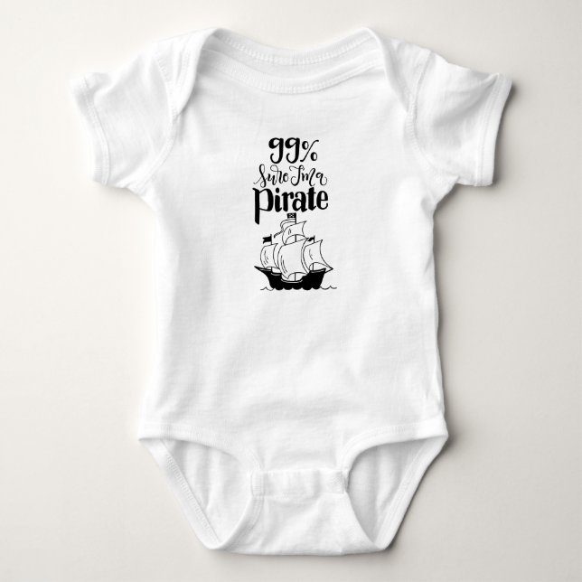 Söt piratbodys för bebis t-shirt (Framsida)