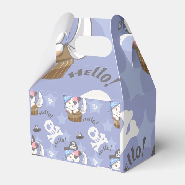 Söt piratkittenmönster presentaskar (Framsidan Sidan)