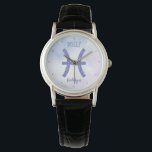 Söt Pisces Astrology-Personlig Armbandsur<br><div class="desc">Den här söt lila- och lavandeparfymklockan har ditt astrologiska tecken från Zodiac i en vacker gnistra som konstellationerna. Anpassa den här söta julklappen med ditt namn i kursivt skript för någon med en födelsedag i slutet av februari eller i tidigt mars.</div>