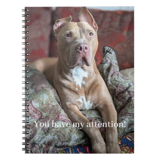 Söt Pit Bull Anteckningsbok (Framsidan)