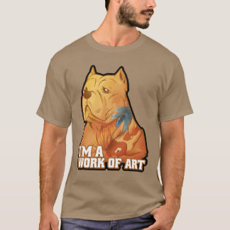 Söt Pitbull Hund Djur Konstverk Fantastiskt Djur g T Shirt