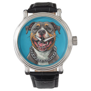 Söt Pitbull-valp Armbandsur