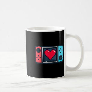 Söt Pixel Hjärtan Gamer Alla Hjärtans Dag T För Mä Kaffemugg