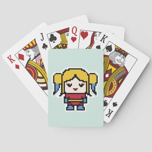 Söt pixelad dålig flicka casinokort (Baksidan)