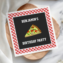 Söt Pizza Barnkalas Papper
