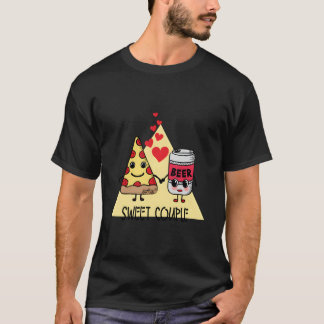 Söt Pizza Och Öl T Shirt