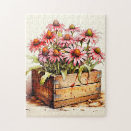Söt Planted Aster Flowers Pussel